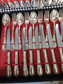 Oud brocante verzilverd bestek