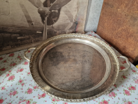 Groot verzilverd dienblad