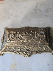Art nouveau messing postzegeldoos
