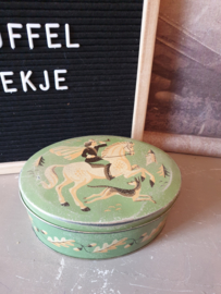 Oud verkade koektrommeltje paard