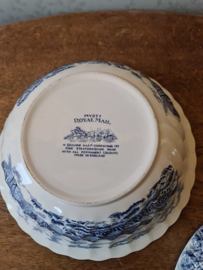 Blauw engels servies myott royal mail dekschaal