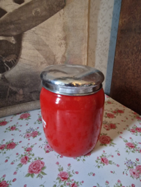 Rood emaille beschuitbus