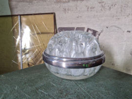 Oud glazen rozensteker rozenbowl