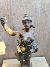 antieke lampenvoet vrouw