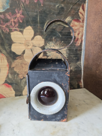 Oude spoorweg treinlamp