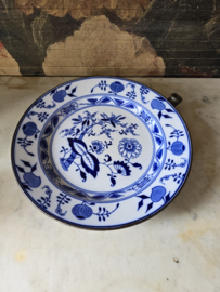 Antiek warmhoudbord meissen blue onion