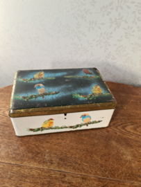 Oud Belgisch blik vogeltjes