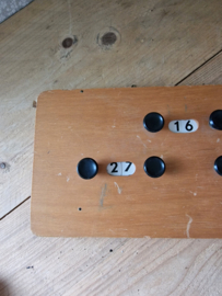 Houten scorebord biljart
