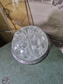 Oud glazen rozensteker rozenbowl