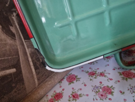 Mintgroen emaille dienblad