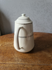 Creme emaille koffiepot nr3