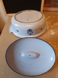 Dru emaille gietijzeren pan