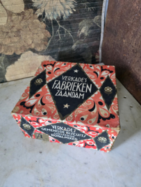 Oude kartonnen reclame doos verkade biscuits