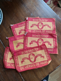 De vergulde hand scheerzeep doekje