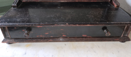Antiek houten kaptafel spiegel