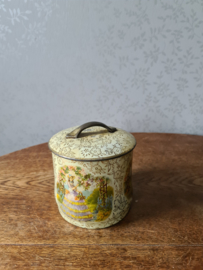 Oud brocante blik victoriaanse dame