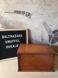 Antiek reisapotheek mahonie houten kistje