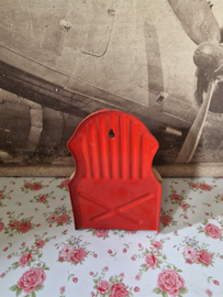 Rood emaille zoutpot