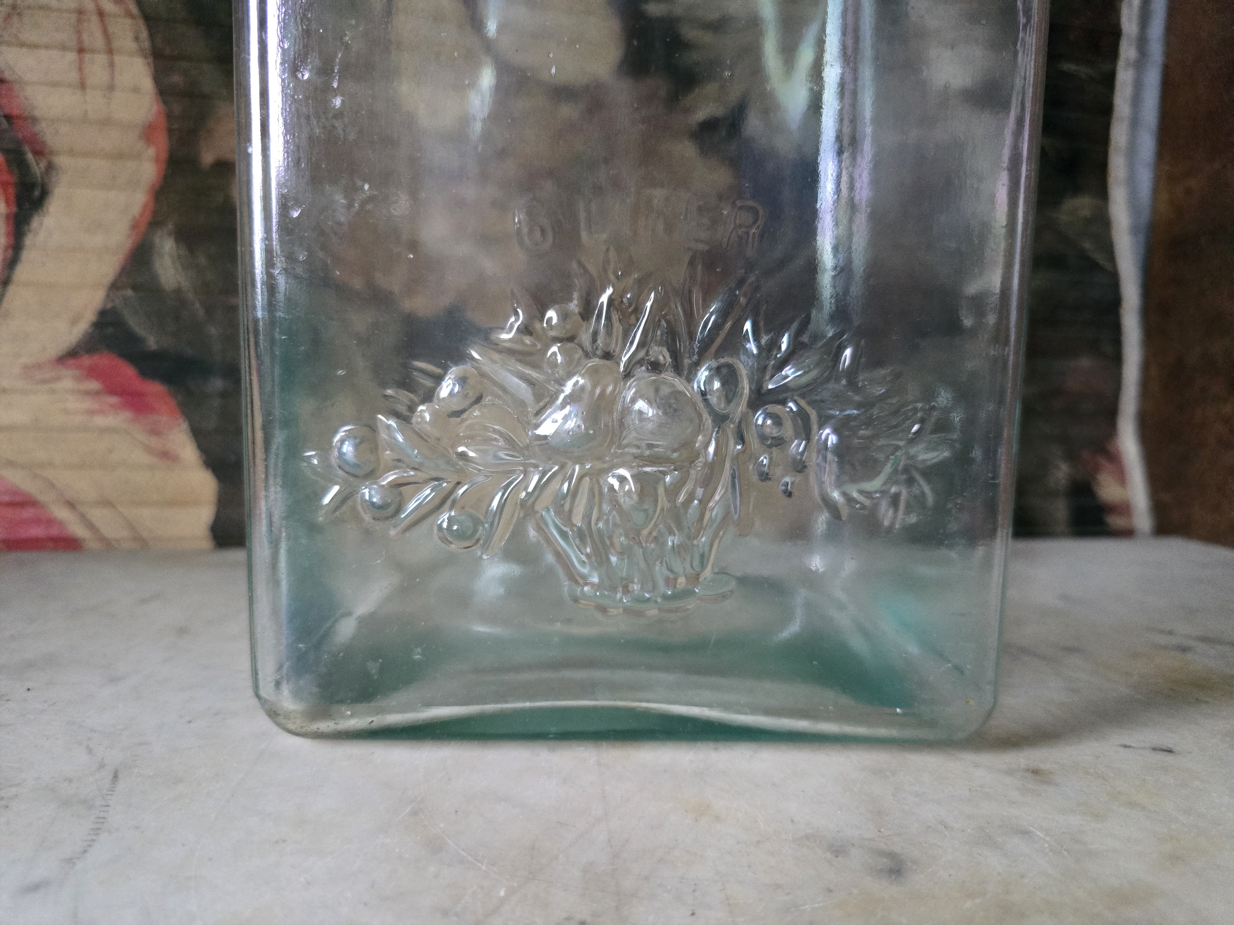 Blauw glazen pot met deksel snoeppot