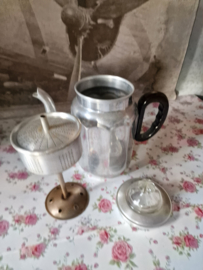 Aluminium pruttelpot glazen knop nr2