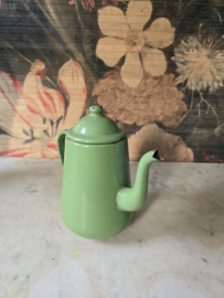 Reseda groen emaille koffiepot