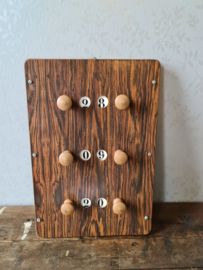 Oud houten scorebord biljart