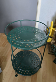 Groen ijzeren tafel etagere