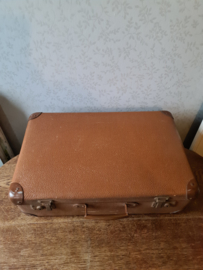 Oude vintage bruine koffer