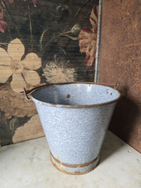 Grijs gewolkte emaille groenten emmer