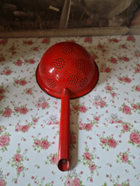 Rood emaille steel vergiet