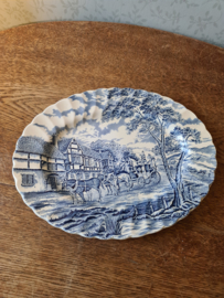 Blauw engels servies myott royal mail ovale schaal