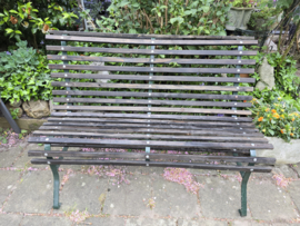 Oude parkbank tuinbank