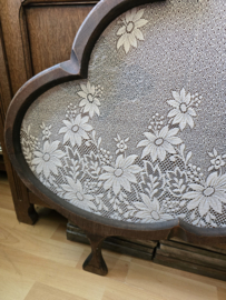 Antiek houten raamhor bloemen XXL