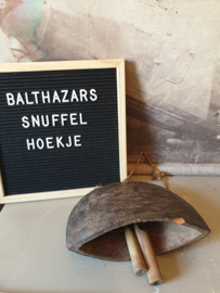 Oude houten handgemaakte bel koeienbel nr2