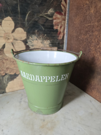 Reseda groen emaille aardappelen emmer