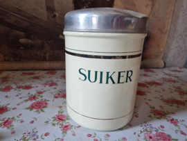 Creme emaille suikerbus
