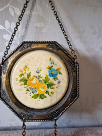 Antiek driedelige koperen hanger
