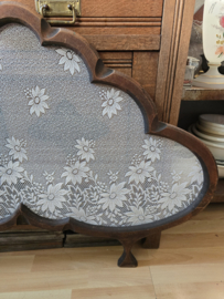 Antiek houten raamhor bloemen XXL