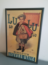 Brocante LU biscuits poster in lijst