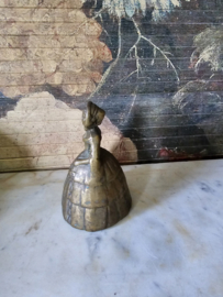 Antiek messing tafelbel victoriaanse dame