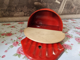 Rood emaille zoutpot