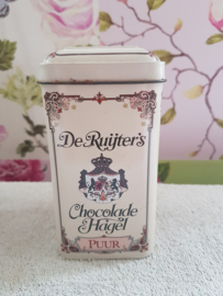 Nostalgisch oud blikje de ruijter chocolade hagel puur