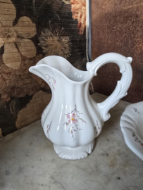 Brocante lampetstel roze bloemetjes