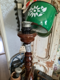 Oude houten lampenvoet