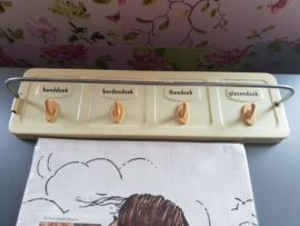 Crème emaille handdoeken rek keukenrek