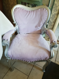 Brocante romantische stoel roosjes