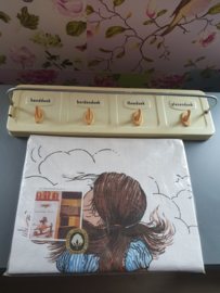 Crème emaille handdoeken rek keukenrek