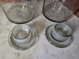 Oude glazen apothekers pot