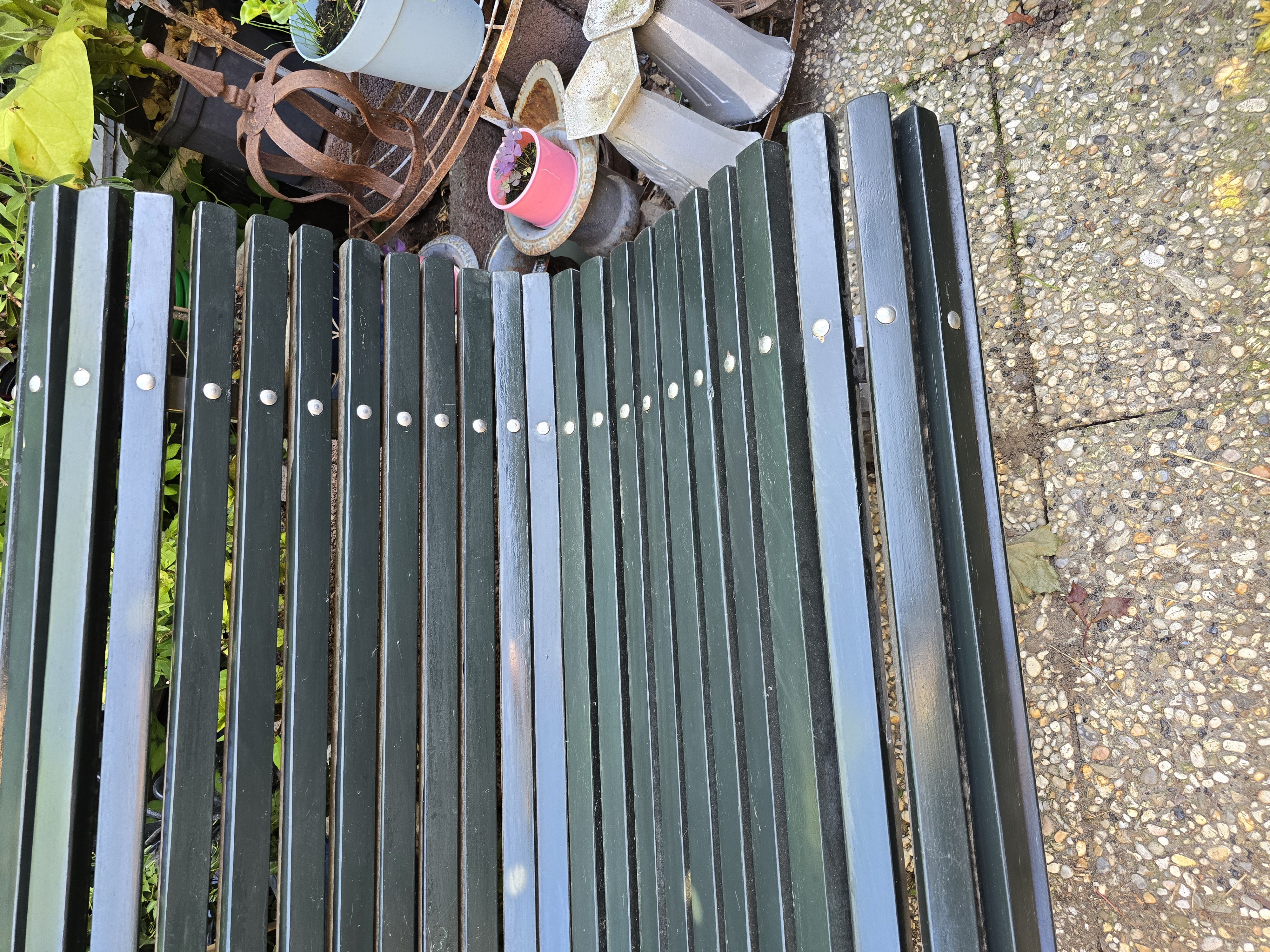 Oude zware tuinbank parkbank