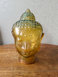 de studie zuurgraad Omzet Geel glazen boeddha hoofd | verkocht! | balthazars snuffelhoekje